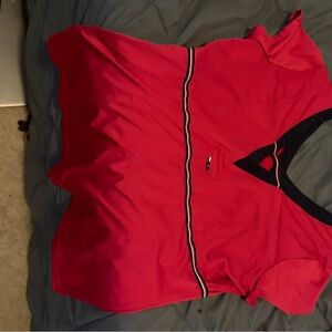 Fila Red Blouse with Black Trim